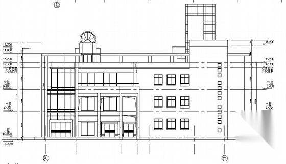 浦江镇120号配套商品房H地块公建社区中心建筑方案图cad施工图下载【ID:166573112】