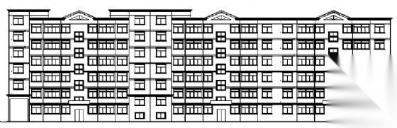 多层住宅楼建筑施工图cad施工图下载【ID:149857160】