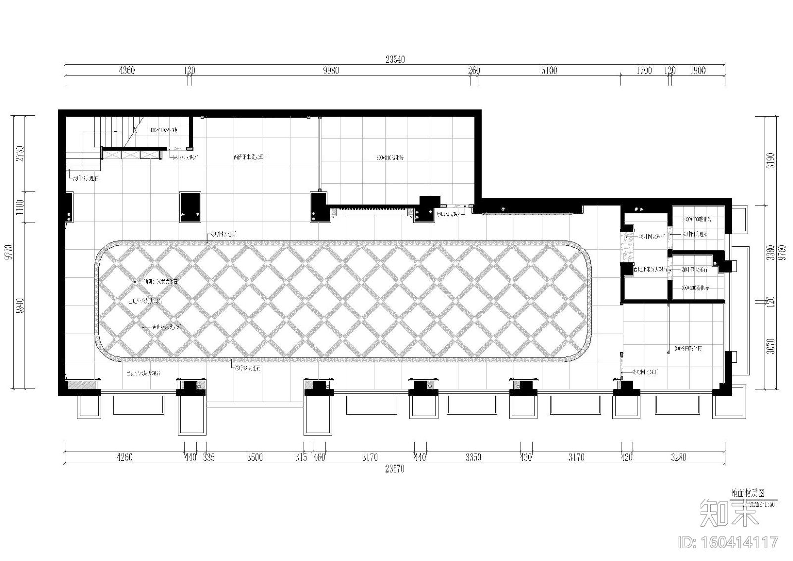 [福建]​中茵上城美域售楼部施工图+效果图cad施工图下载【ID:160414117】