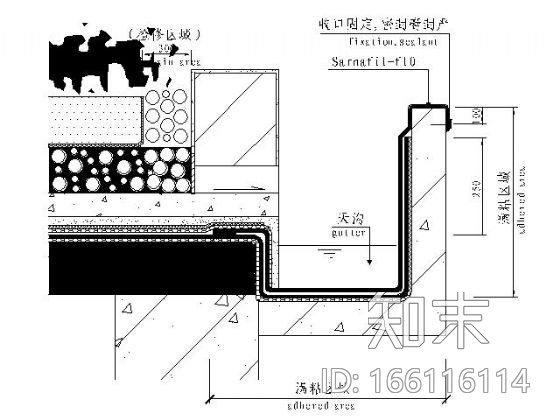 屋顶花园防水设计施工详图cad施工图下载【ID:166116114】