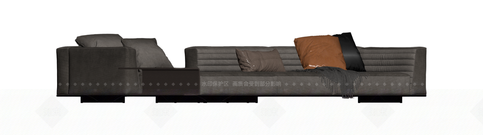 现代L型沙发组合3D模型下载【ID:1205545046】