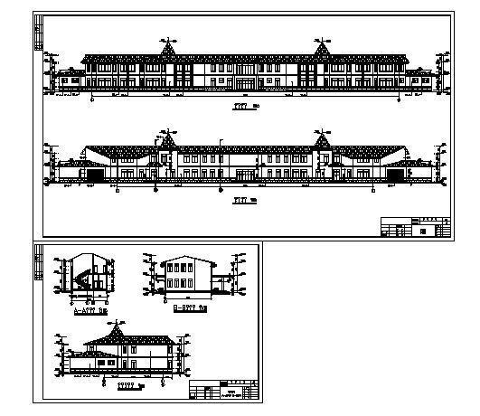 某二层别墅建筑建筑施工图cad施工图下载【ID:149920114】