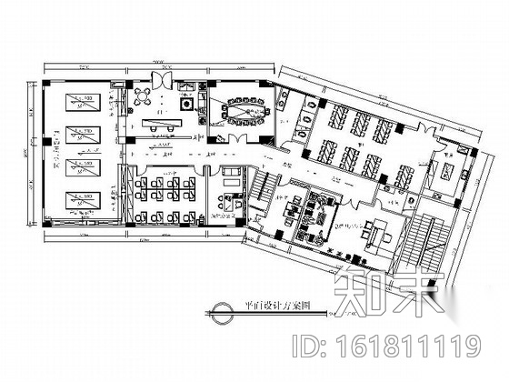 [广东]现代简约宽敞办公楼装修设计施工图（含效果）cad施工图下载【ID:161811119】