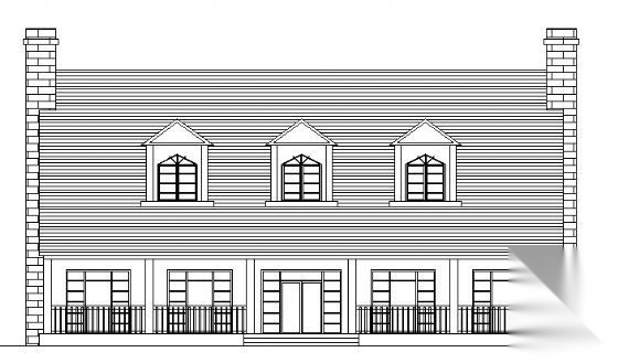 某二层别墅（A型）建筑方案图cad施工图下载【ID:149919170】