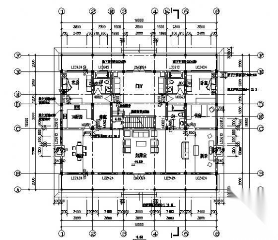 某二层别墅（A型）建筑方案图cad施工图下载【ID:149919170】