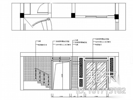 [杭州]简约欧式三层联排别墅室内装修图（含效果）cad施工图下载【ID:161713182】