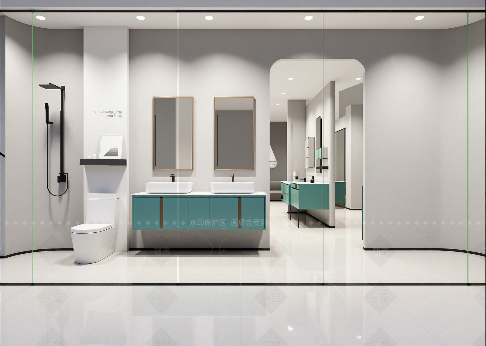 现代卫浴展厅3D模型下载【ID:1214583380】