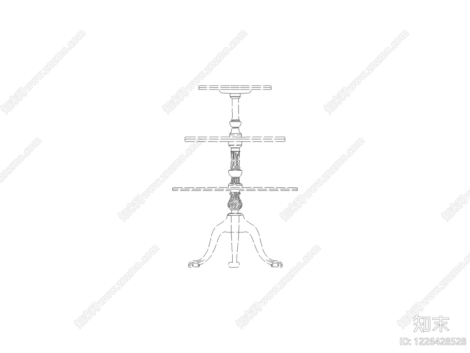 桌子cad施工图下载【ID:1226428528】