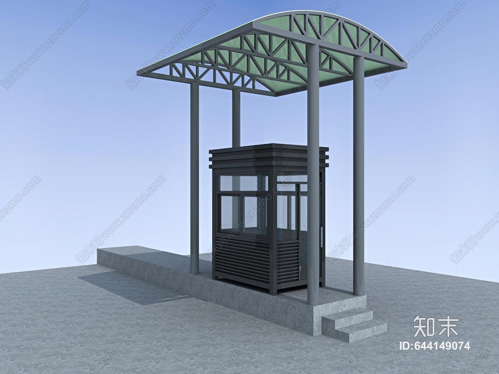 现代保安亭3D模型下载【ID:644149074】