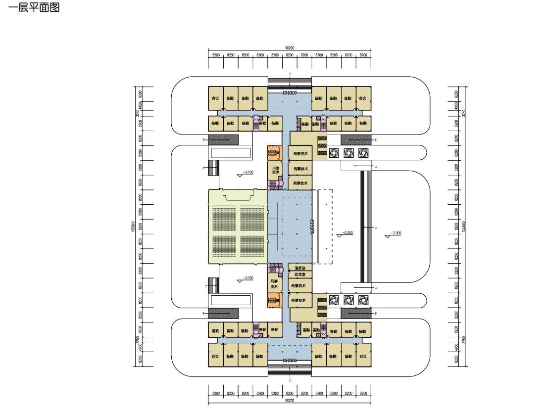 [河南]某公安局建筑办公文本（CAD+JPD+45页）cad施工图下载【ID:149936106】