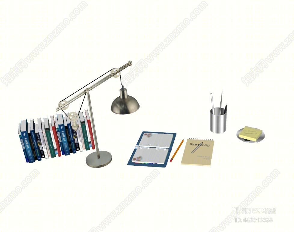 现代文具组合SU模型下载【ID:443613698】