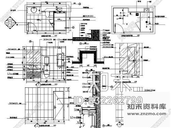 图块/节点总经理室卫生间装修详图cad施工图下载【ID:832262799】