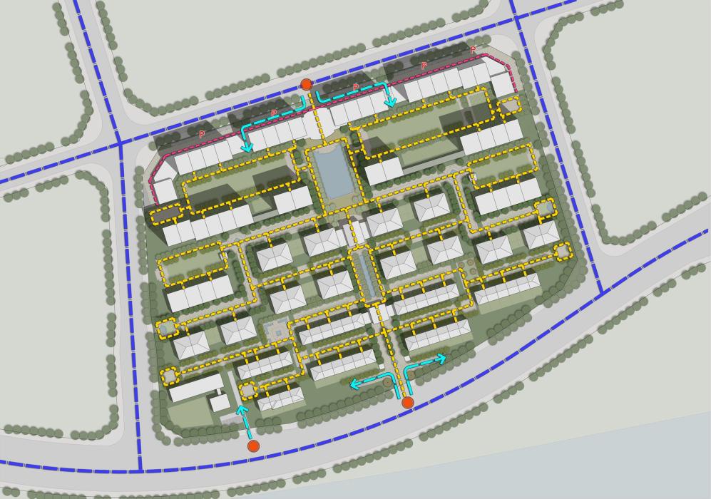 [河南]小高层住宅及联排式别墅建筑设计方案文本cad施工图下载【ID:165141121】