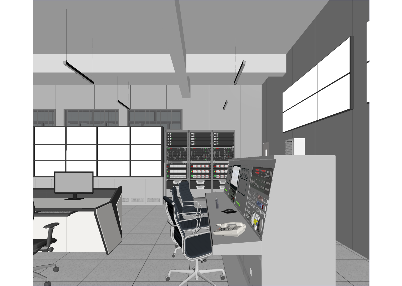 现代指挥中心3D模型下载【ID:1215036993】