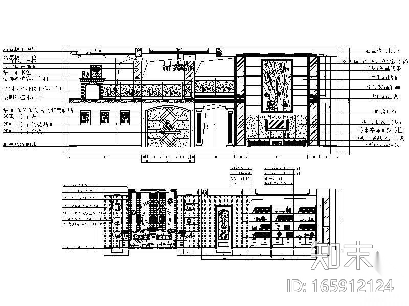 [毕业设计]四层别墅设计图cad施工图下载【ID:165912124】