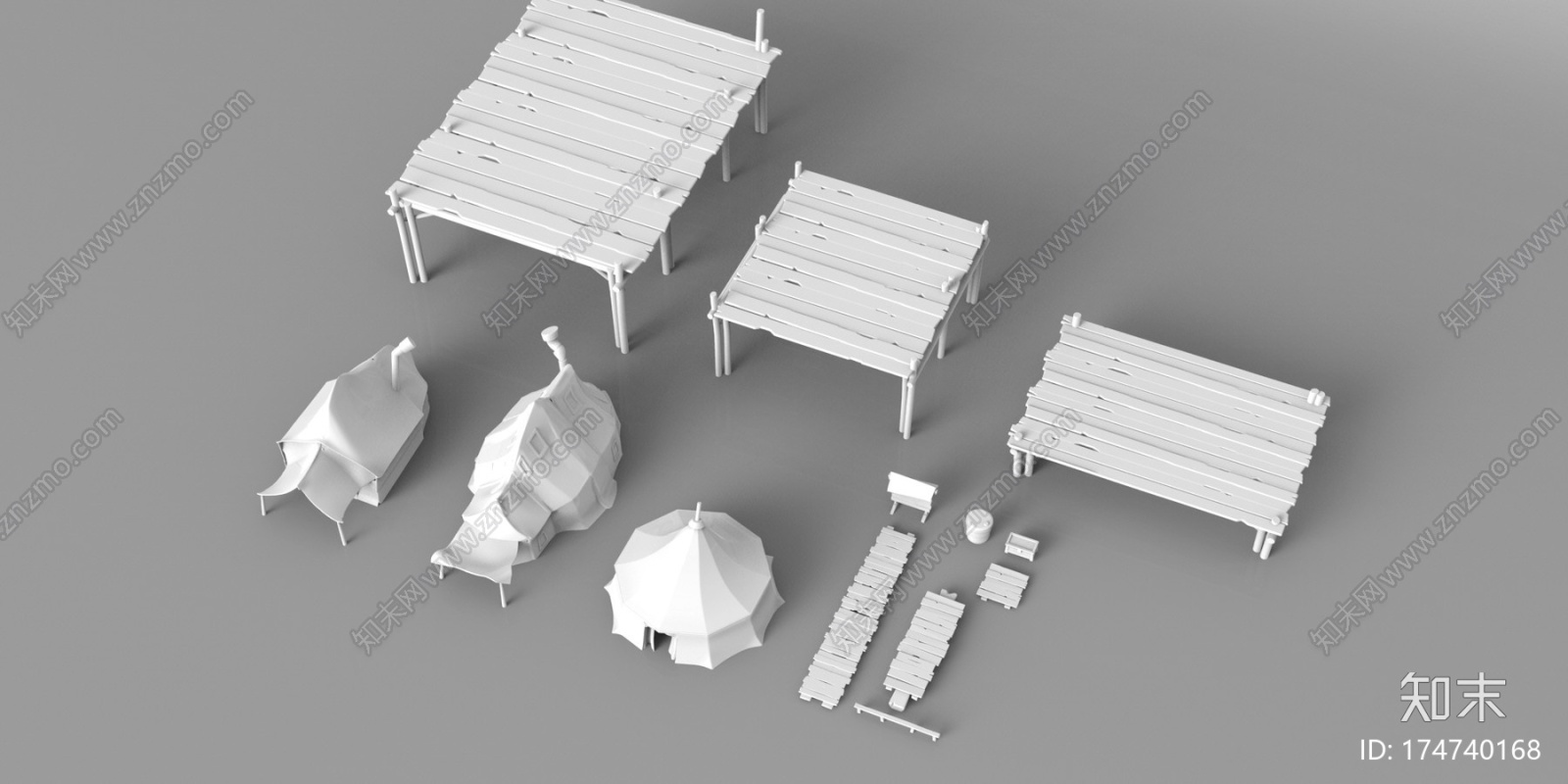 废弃的营地-CG模型下载【ID:174740168】