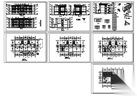 某三层青少年宫建筑方案图cad施工图下载【ID:166577107】