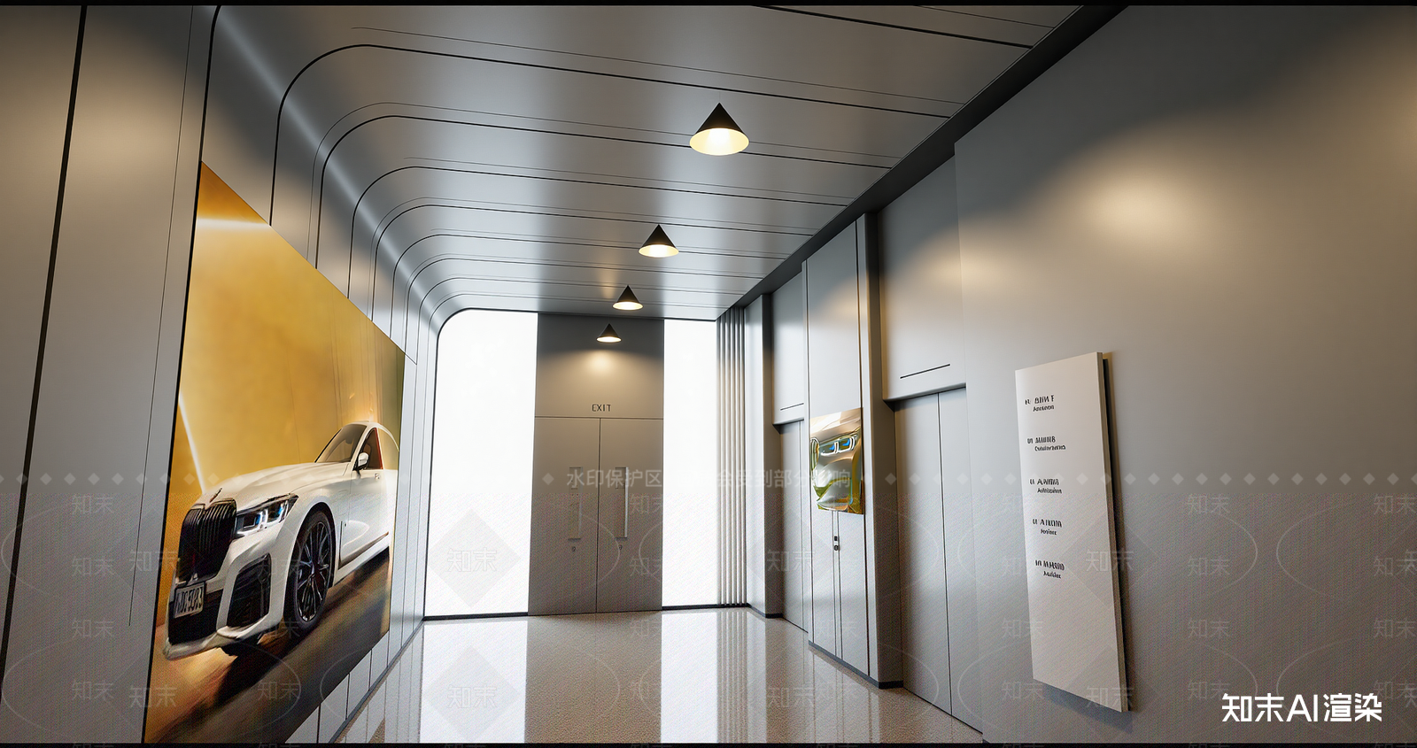 现代电梯厅SU模型下载【ID:1216031406】