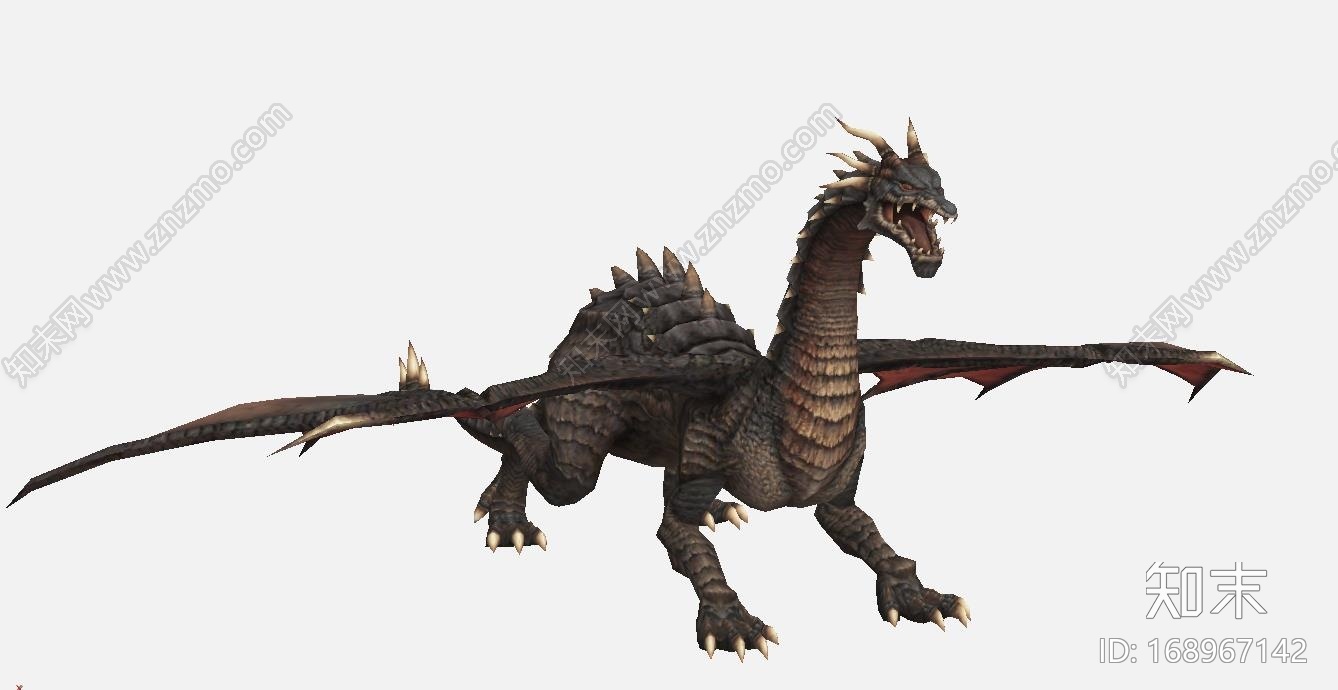 两个西方飞龙的模型CG模型下载【ID:168967142】