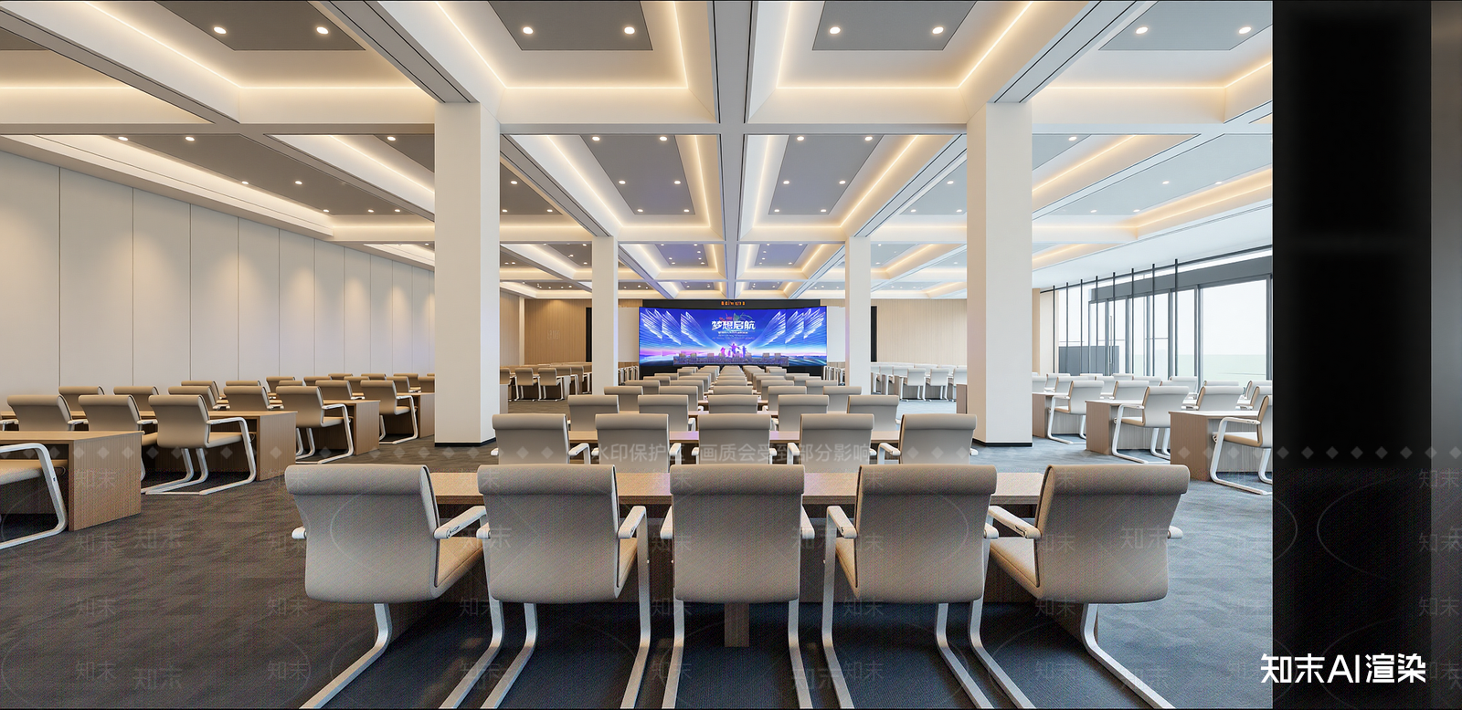 现代其他酒店空间SU模型下载【ID:1215949372】