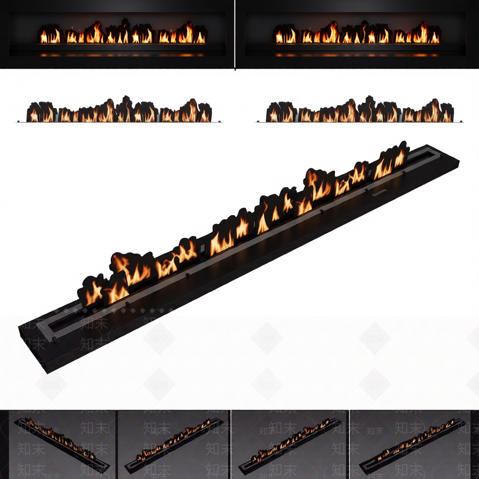 火焰造型装饰条3D模型下载【ID:1206184797】