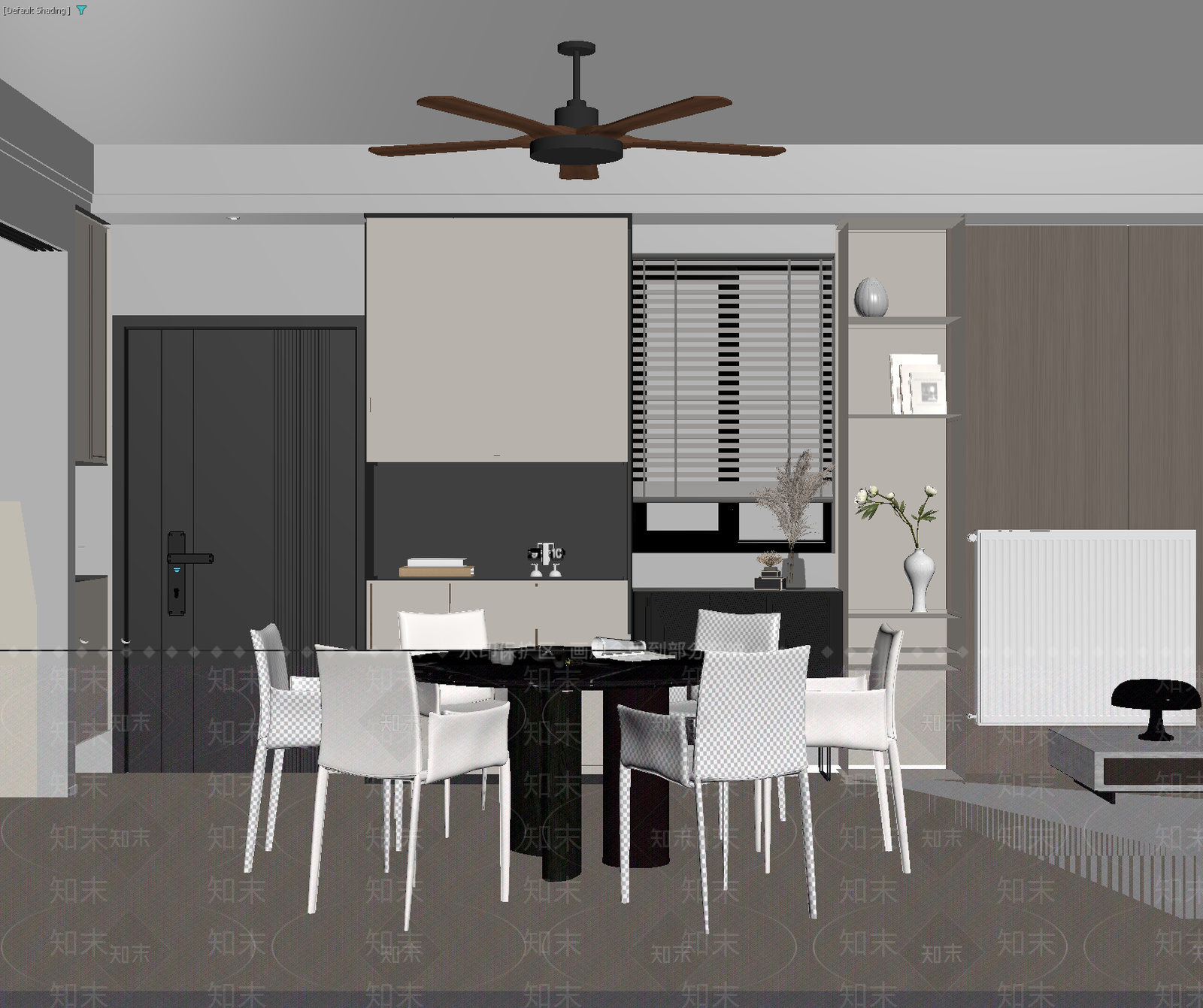 现代家居餐厅3D模型下载【ID:1215004620】
