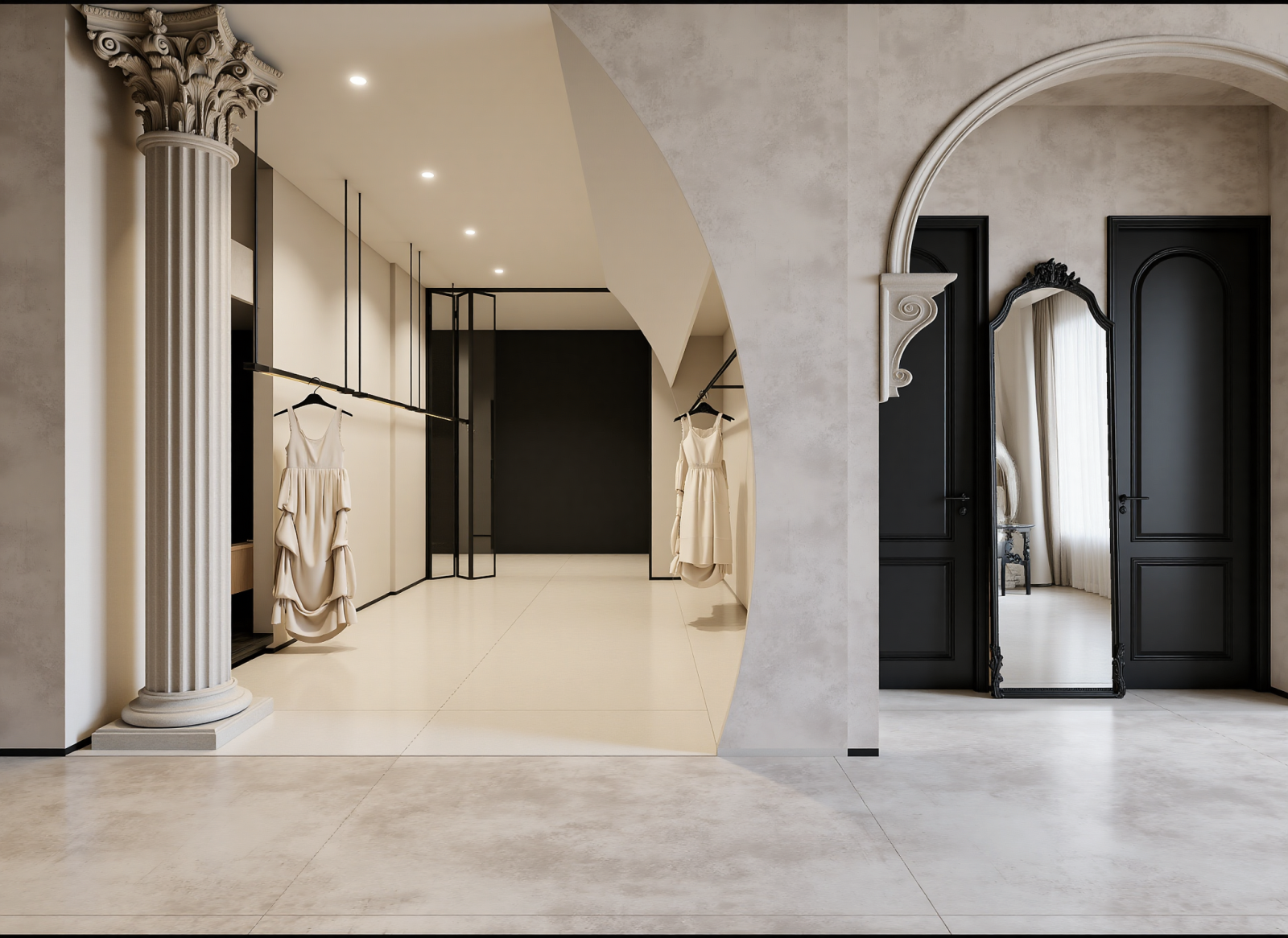 法式服装展厅3D模型下载【ID:1214794915】