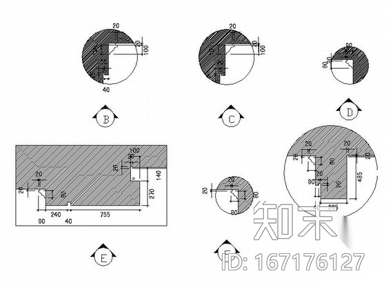 [温州]美式田园三室两厅室内装修图（含实景）cad施工图下载【ID:167176127】