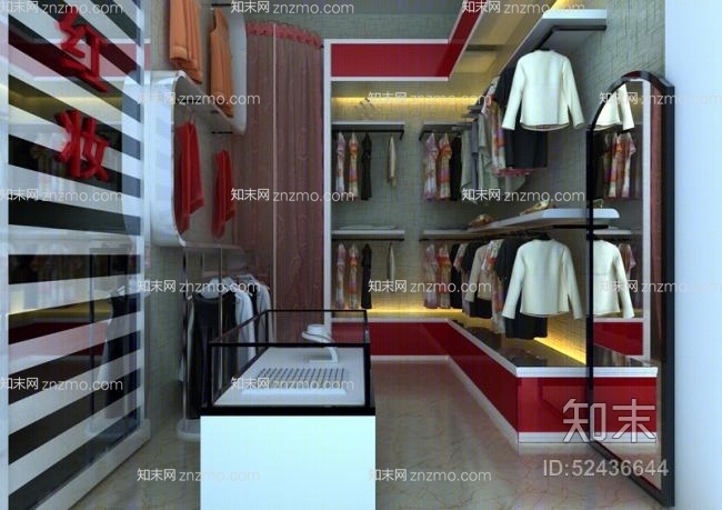 服装专卖店43D模型下载【ID:52436644】