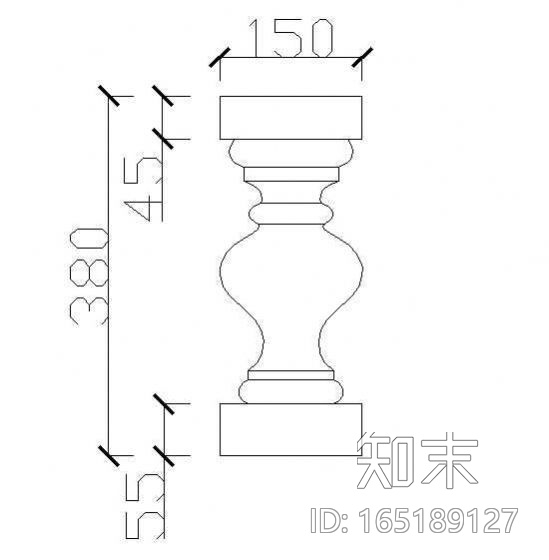 西式栏杆柱施工图下载【ID:165189127】