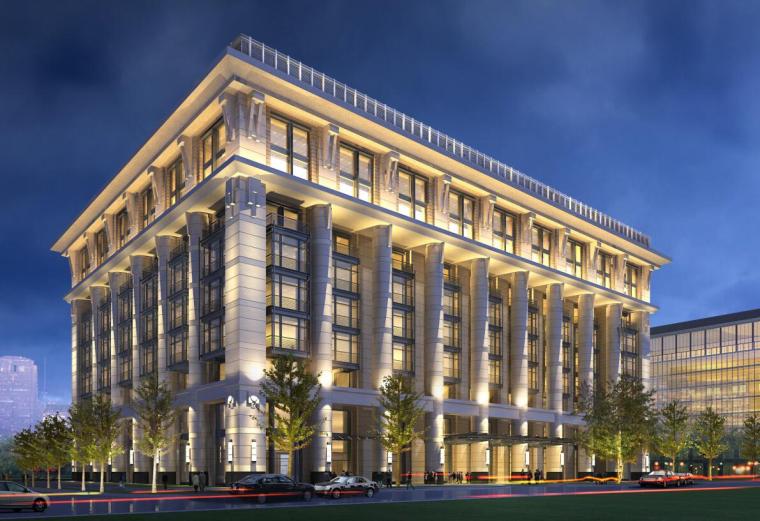 [北京]金融街E9项目政府公建办公楼建筑方案文本（欧式...cad施工图下载【ID:166221164】