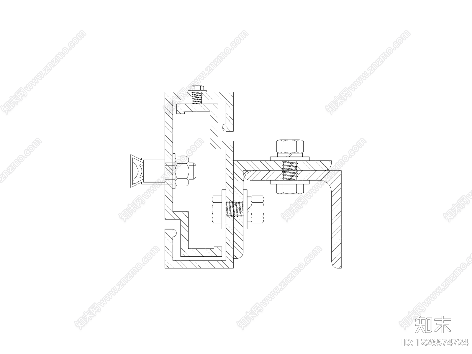 五金管件cad施工图下载【ID:1226574724】