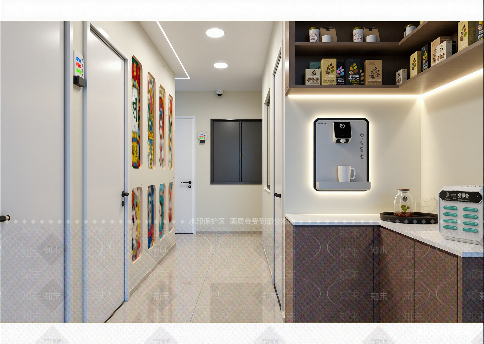 现代茶水间3D模型下载【ID:1214581282】