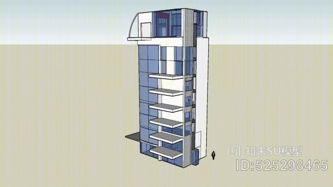 未来主义建筑SU模型下载【ID:525298465】