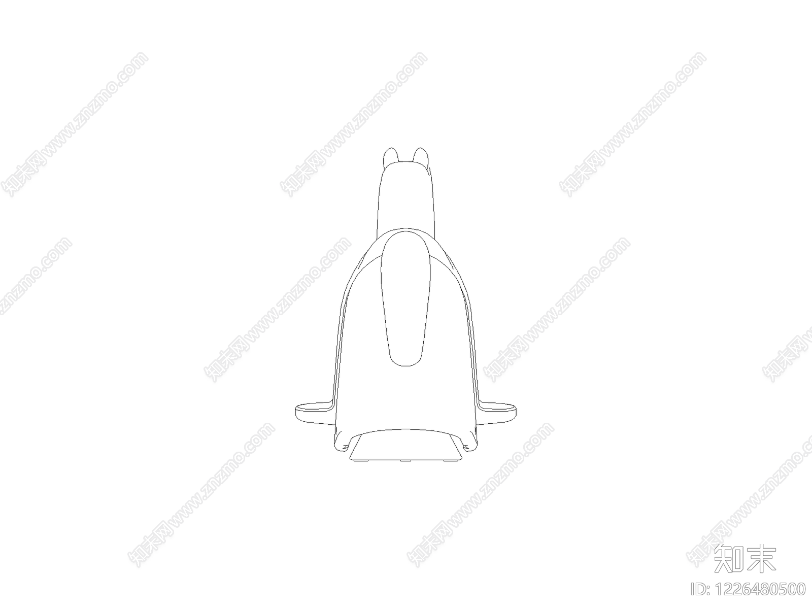现代动物CAD图纸