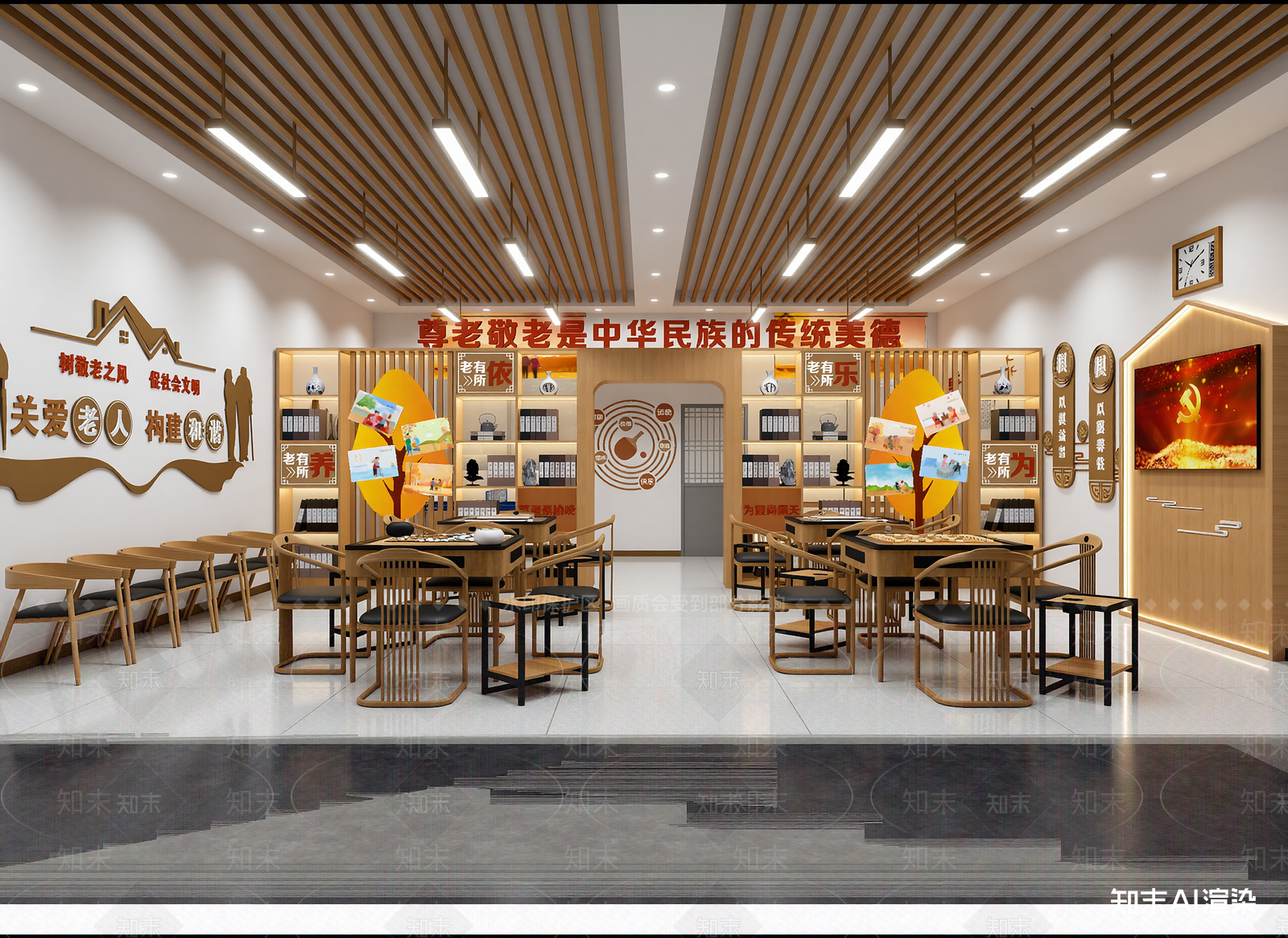 现代活动室3D模型下载【ID:1214442846】