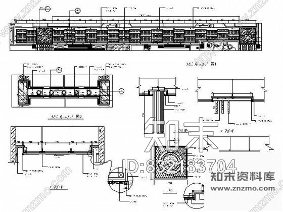 图块/节点夜总会过道吊顶详图cad施工图下载【ID:832183704】