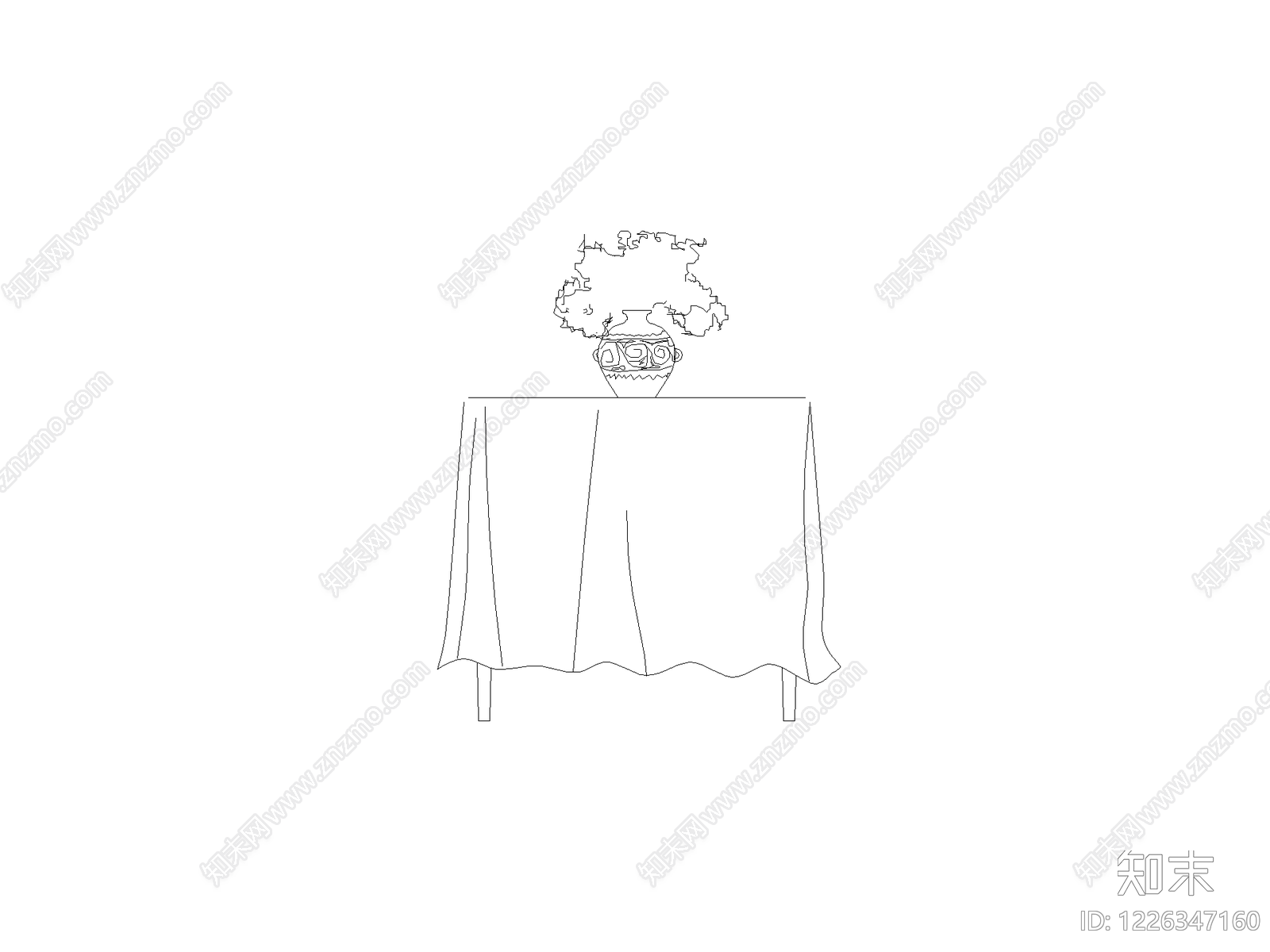 现代摆件CAD图纸
