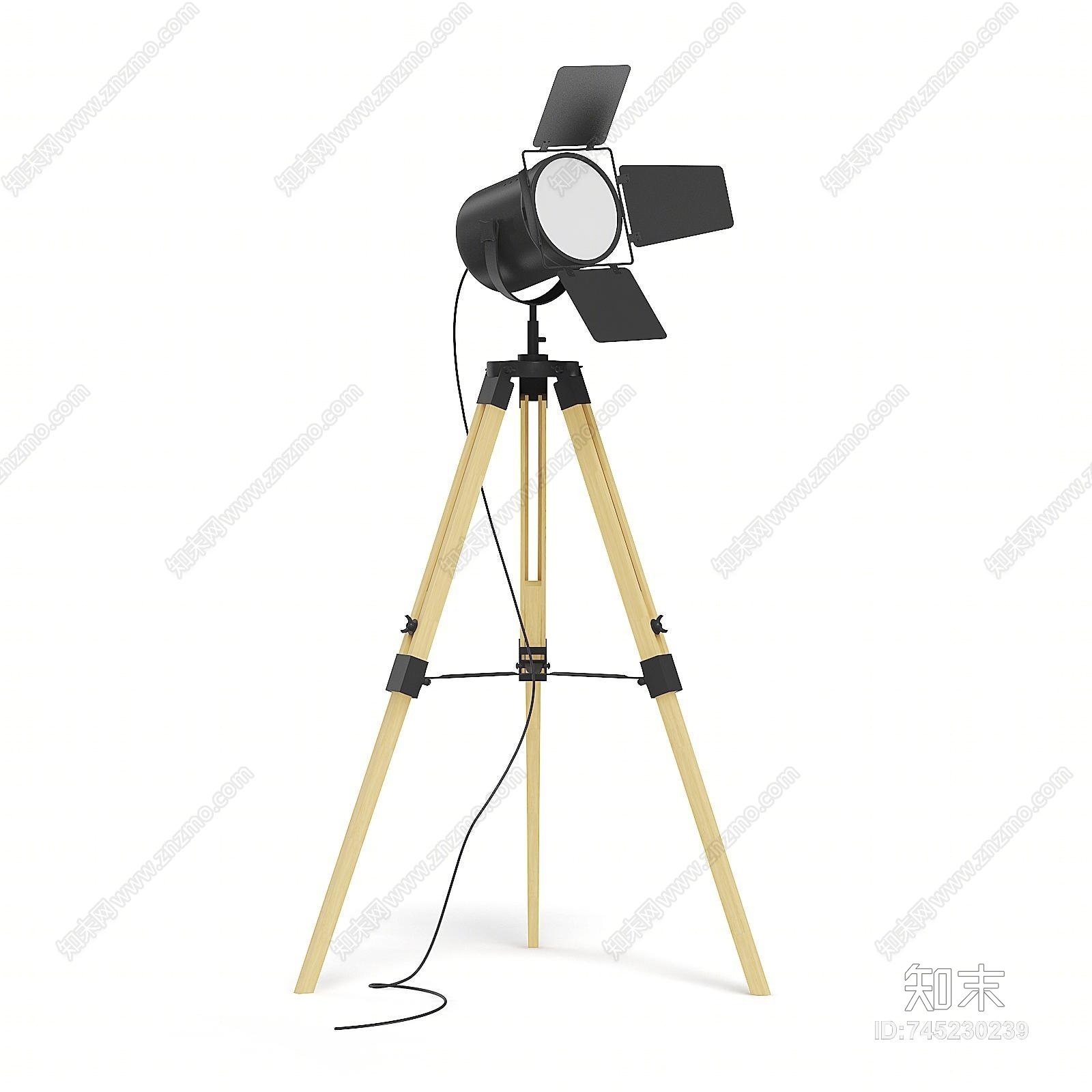 现代个性摄影灯3D模型下载【ID:745230239】