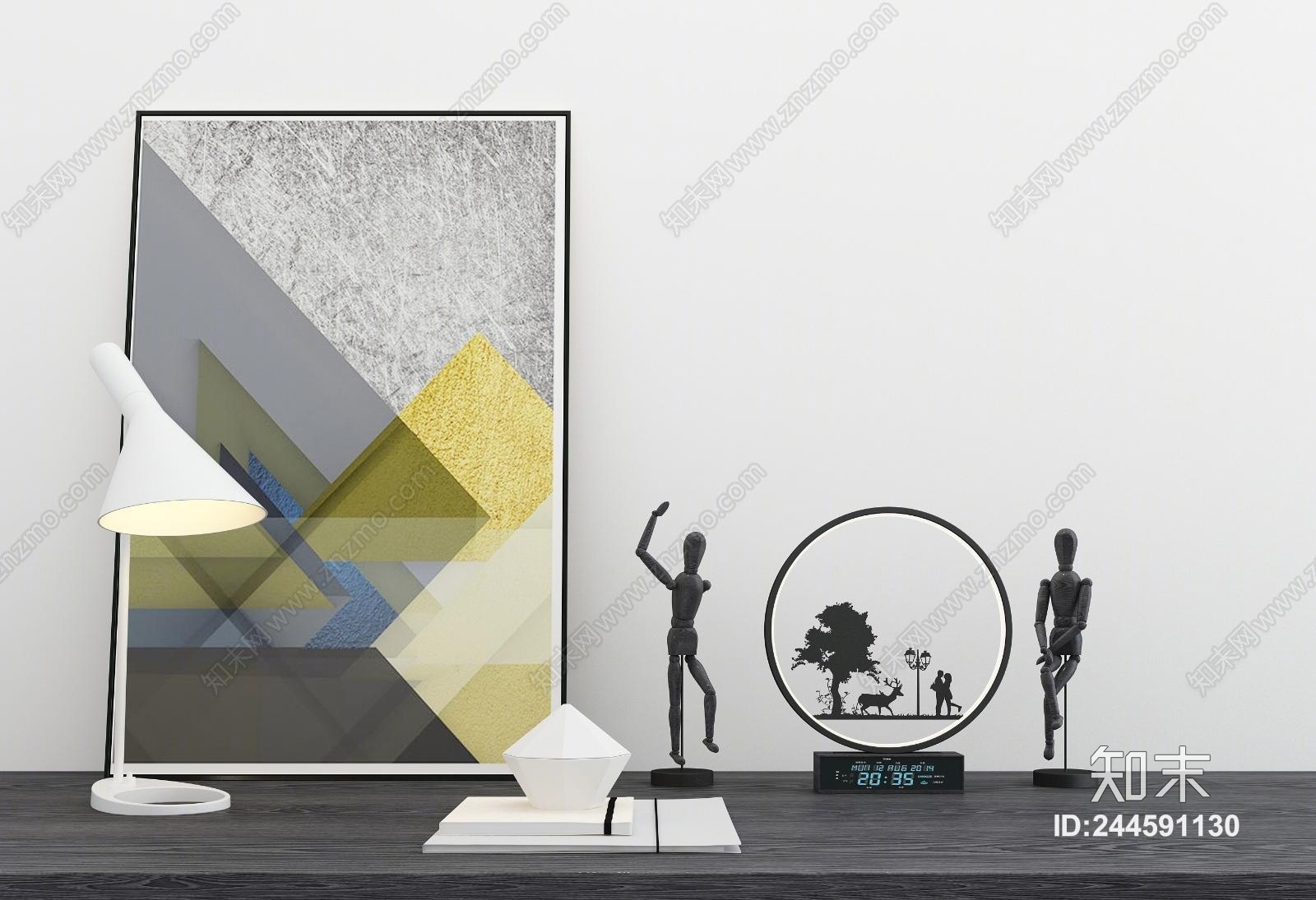 北欧床头灯3D模型下载【ID:244591130】