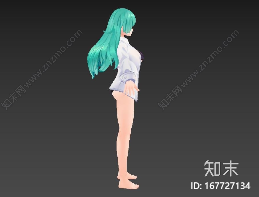 手绘日韩风二次元美少女CG模型下载【ID:167727134】