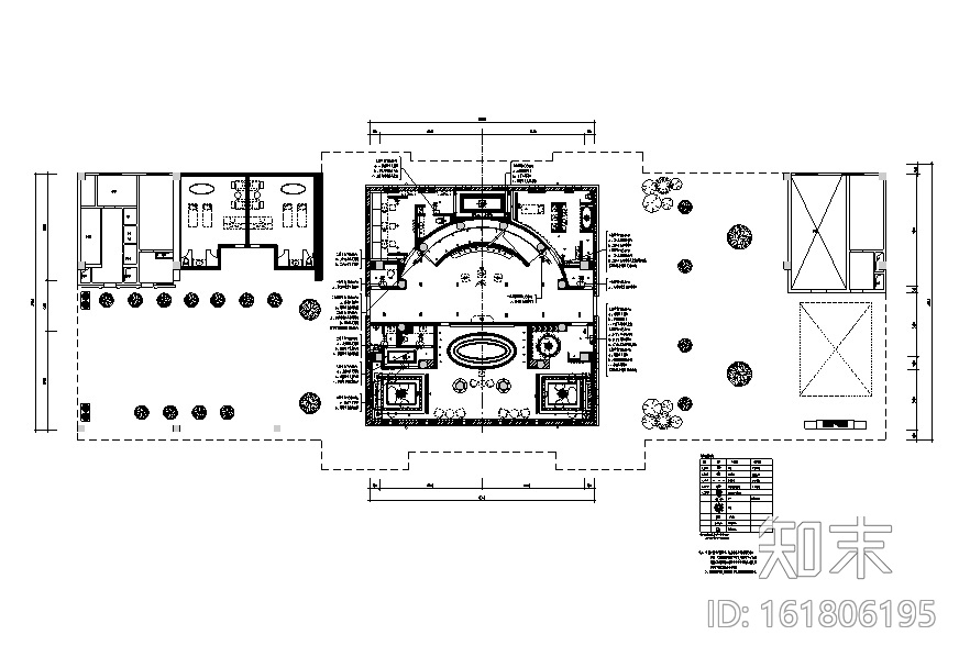 [浙江]九龙国际大饭店会所空间设计施工图（附效果图）cad施工图下载【ID:161806195】