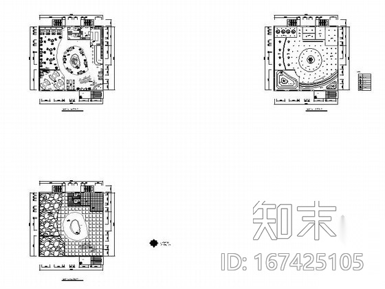 某咖啡厅平面布置图cad施工图下载【ID:167425105】