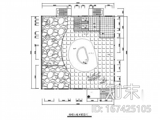 某咖啡厅平面布置图cad施工图下载【ID:167425105】