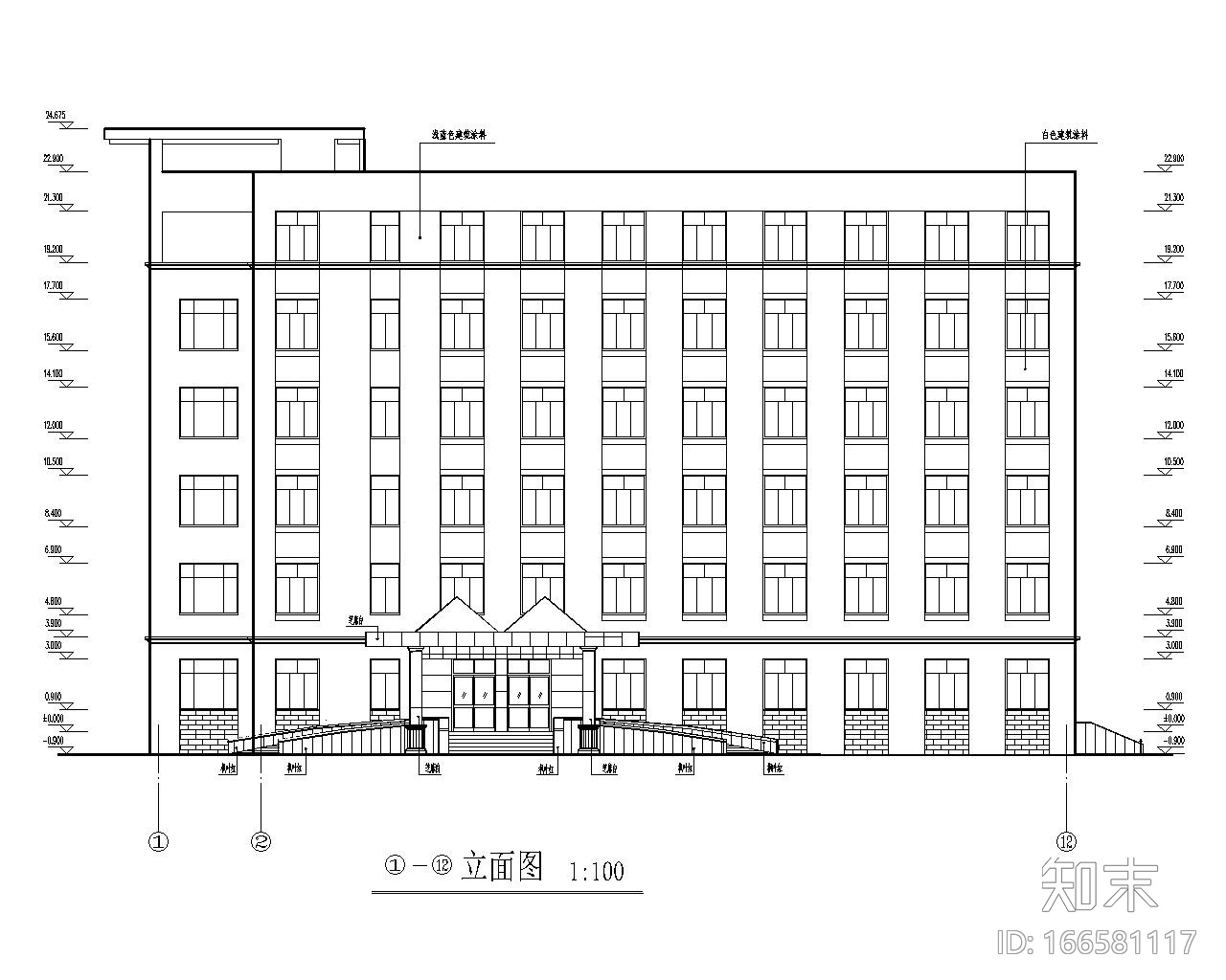 六层厂房cad施工图下载【ID:166581117】