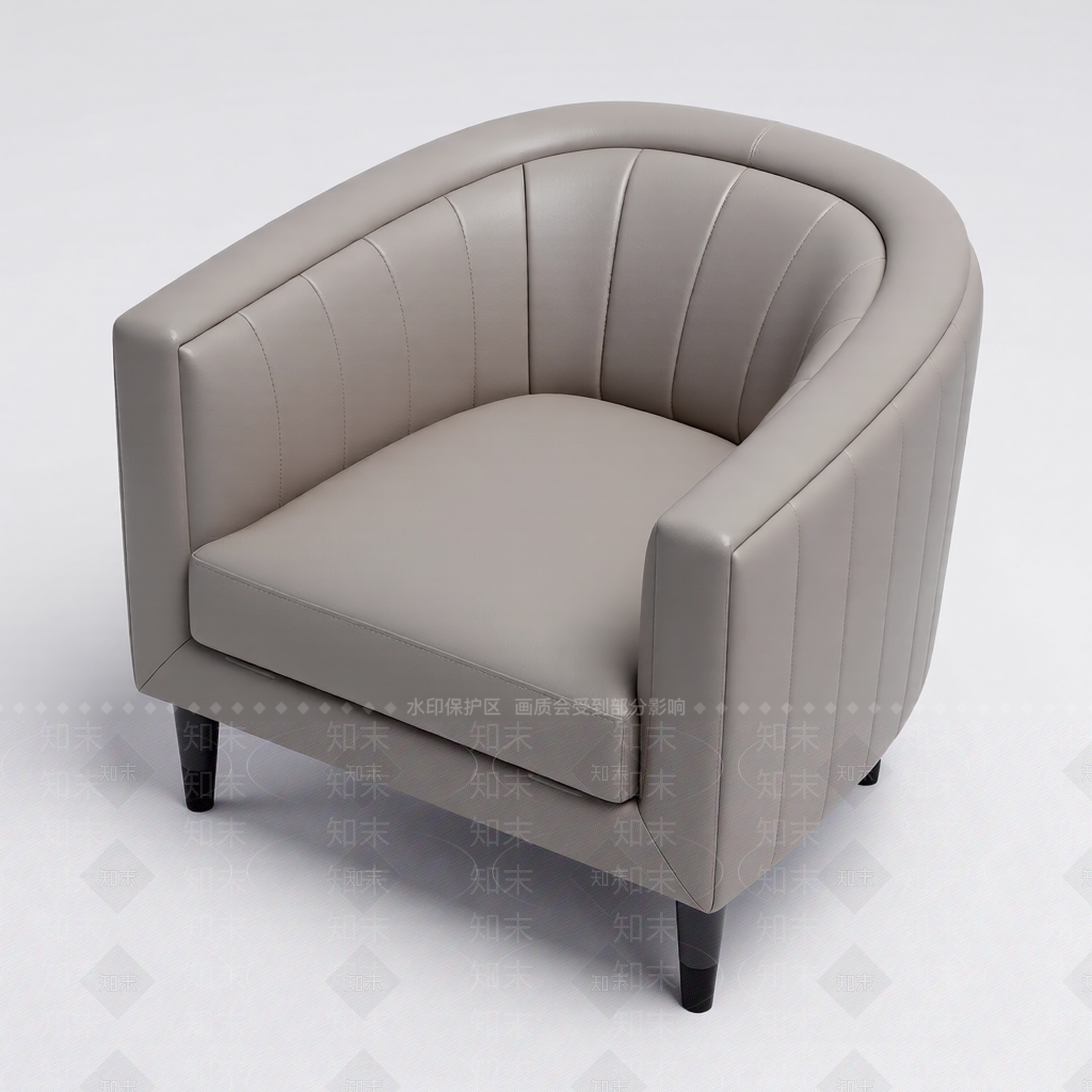现代弧形扶手椅3D模型下载【ID:1206194946】