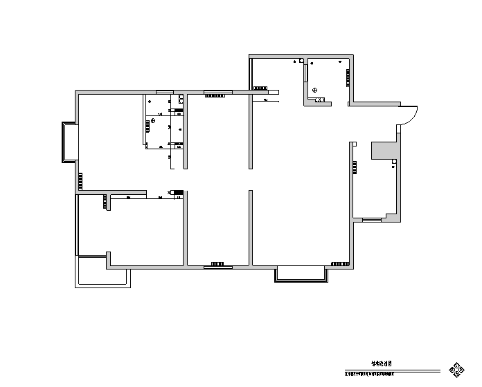 美式乡村风三居室住宅设计施工图（附效果图）cad施工图下载【ID:161760160】