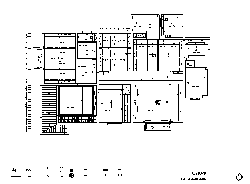 美式乡村风三居室住宅设计施工图（附效果图）cad施工图下载【ID:161760160】