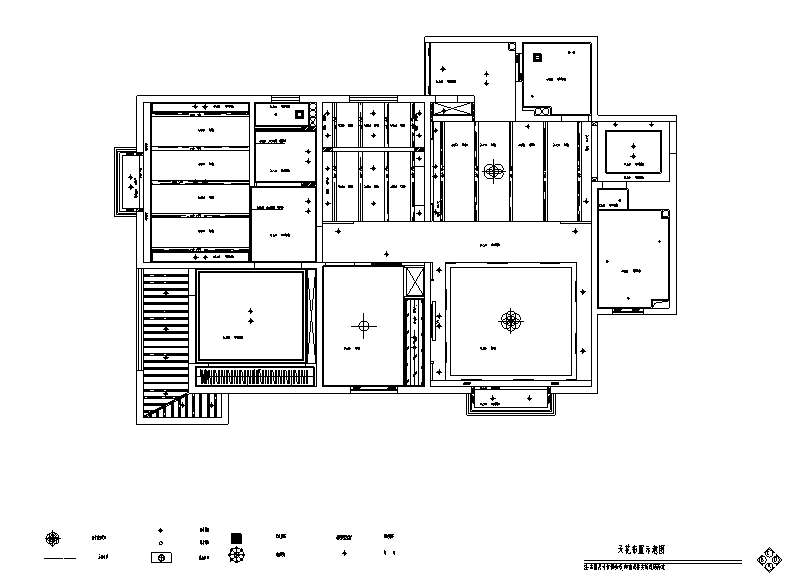 美式乡村风三居室住宅设计施工图（附效果图）cad施工图下载【ID:161760160】