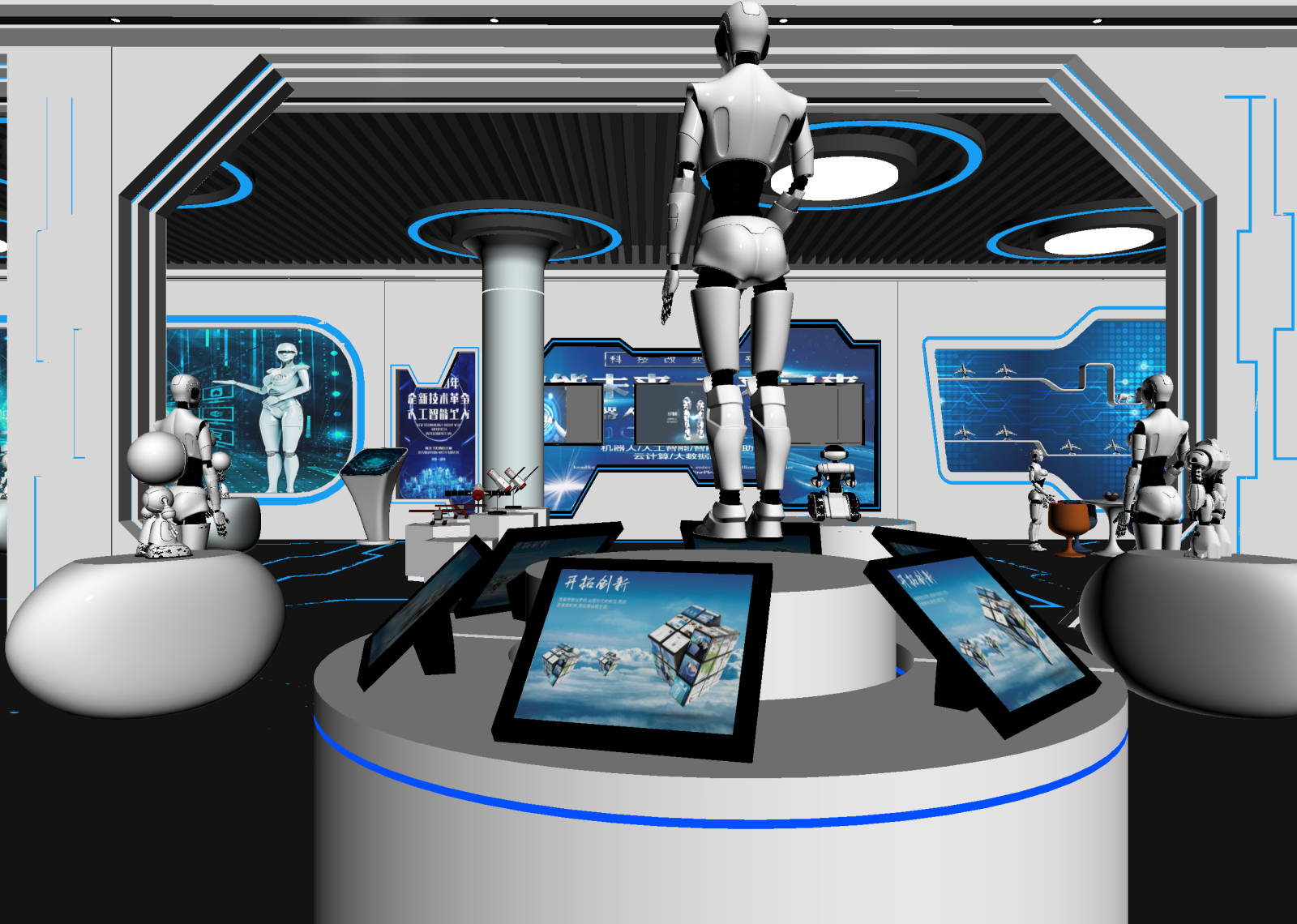 现代科技展厅3D模型下载【ID:1214713921】